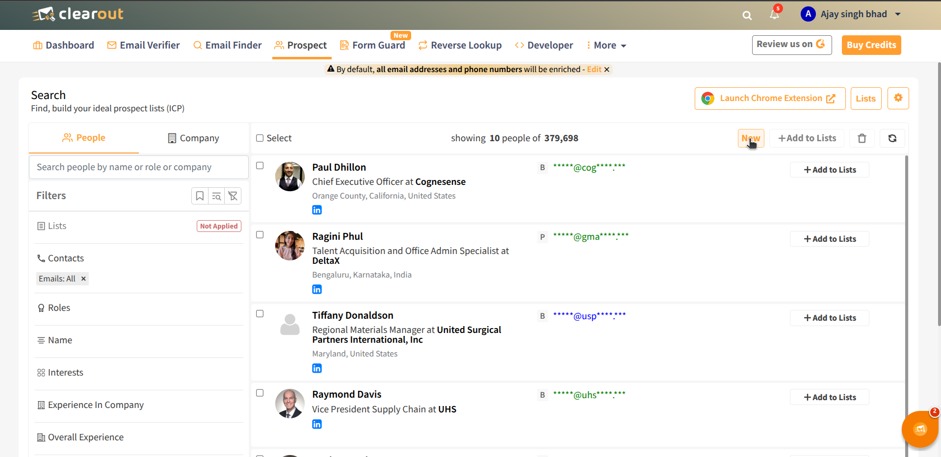 Find New Prospects Everytime with "New" Filter