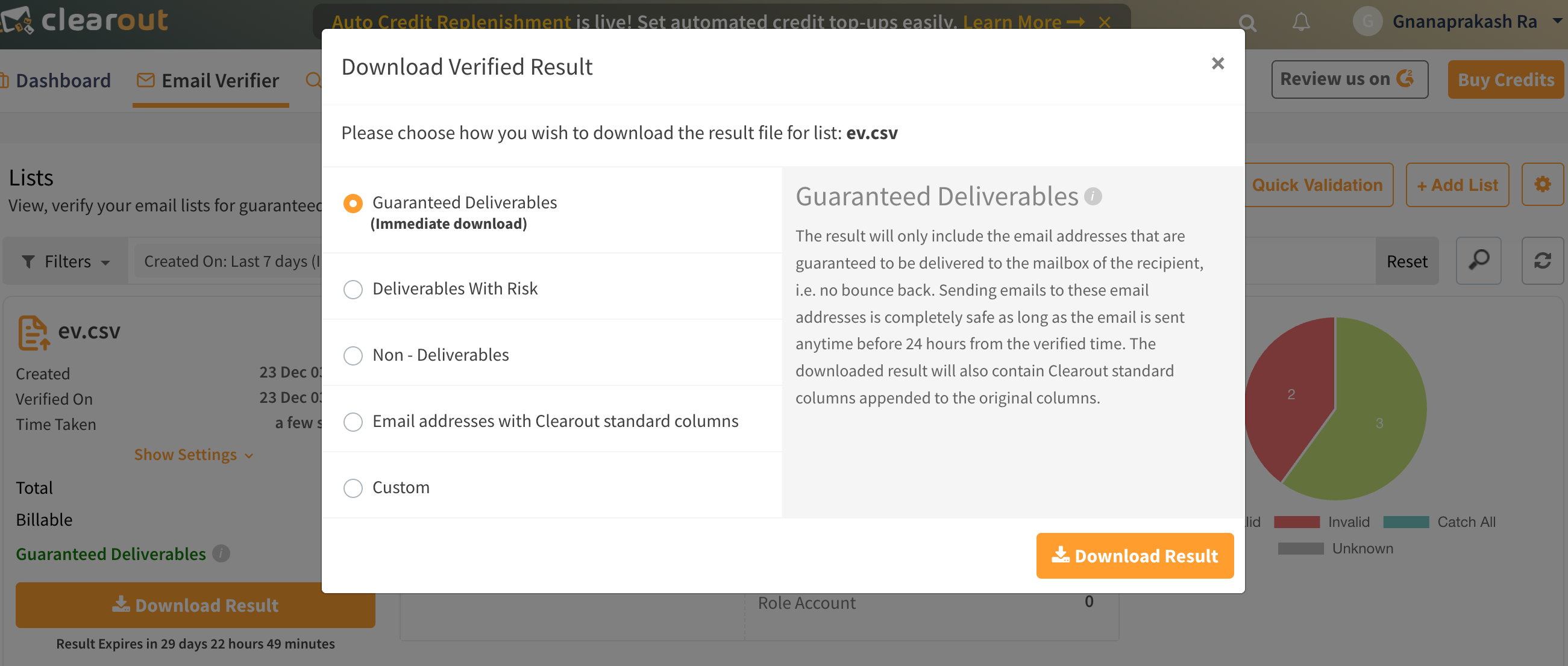 download bulk validator result