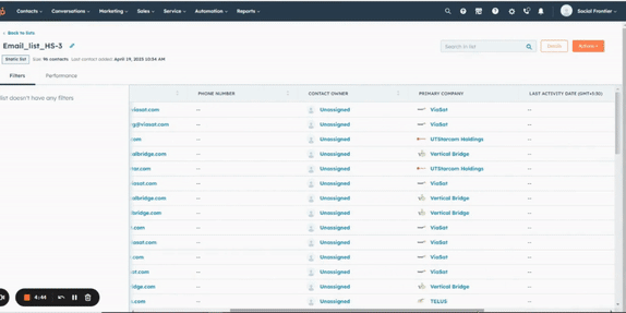 Edit Columns on Hubspot to select Clearout Appended columns for visibility