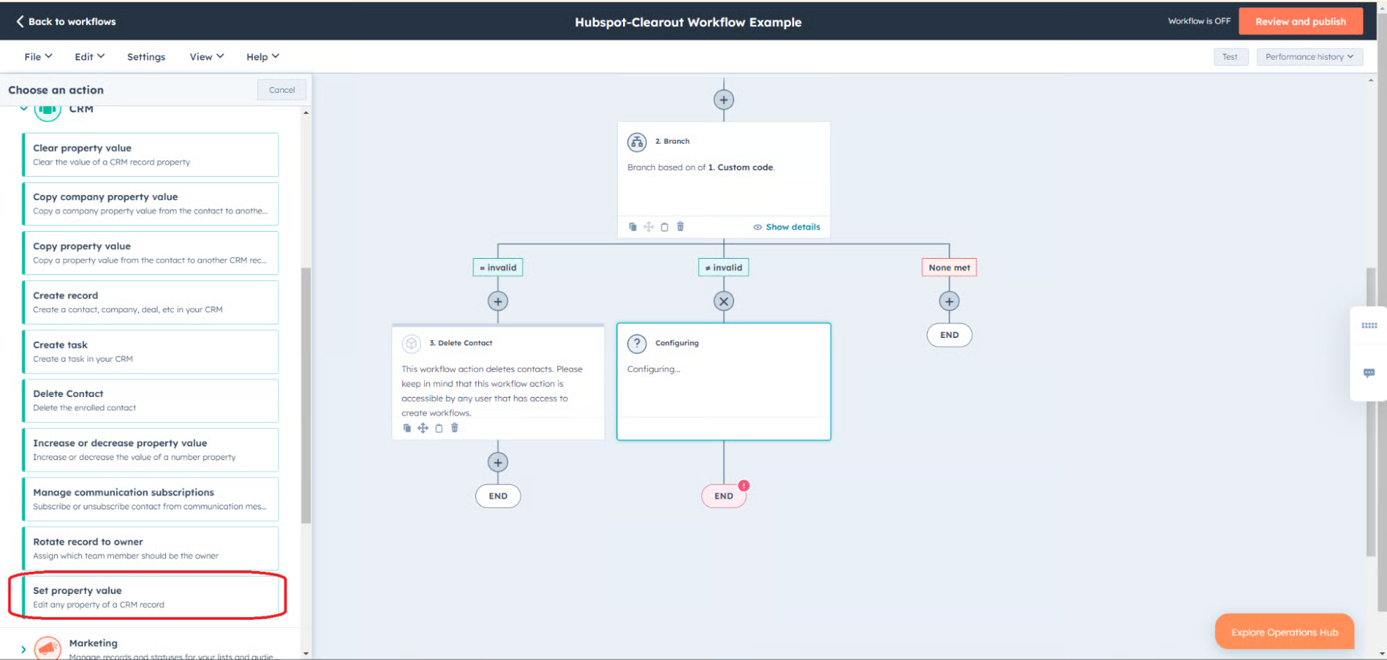 Branch out to capture valid and invalid status